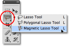 آموزش ابزار Magnetic Lasso فتوشاپ