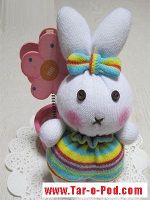 نحوه ساخت عروسك خرگوش با جوراب