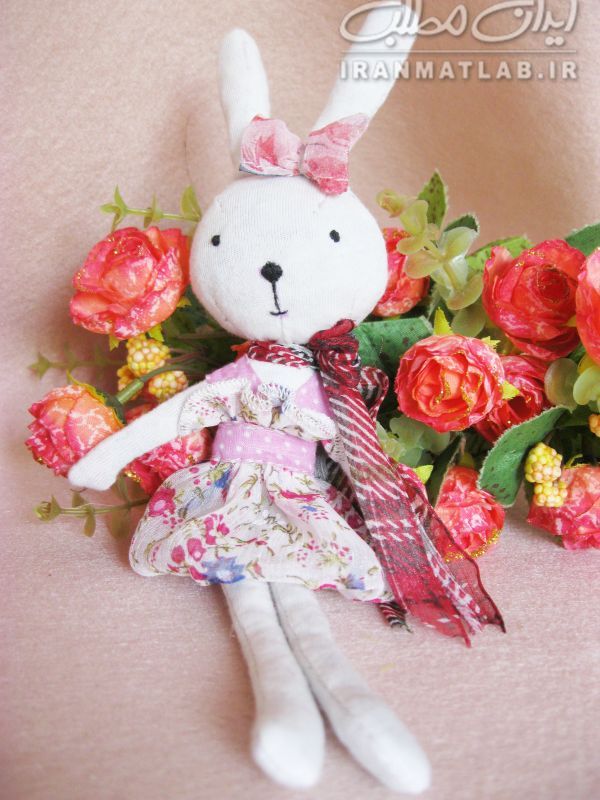طرز ساخت عروسك خرگوشي پارچه اي