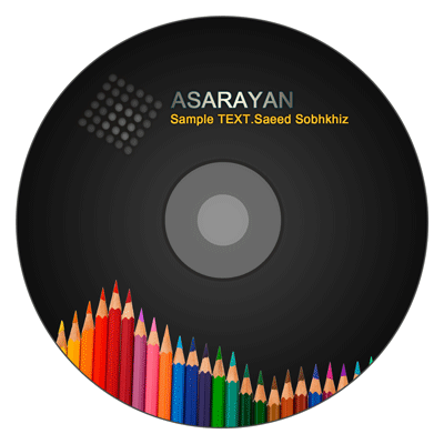 آموزش طراحي ليبل سي دي مداد رنگي با فتوشاپ 