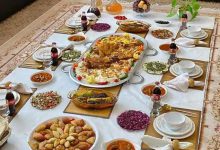 7 بهترین نحوه چیدن سفره غذا روی زمین+ 10 مدل نمونه