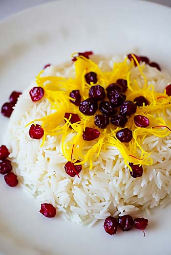 تزیین برنج با الگوهای ساده