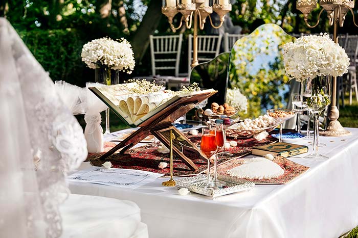 ازدواج سفره عقد زیبا