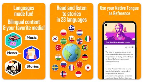 آموزش زبان Beelinguapp