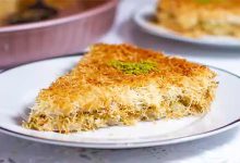 4 دستور تهیه باقلوا با رشته کادایف و شیر عسلی