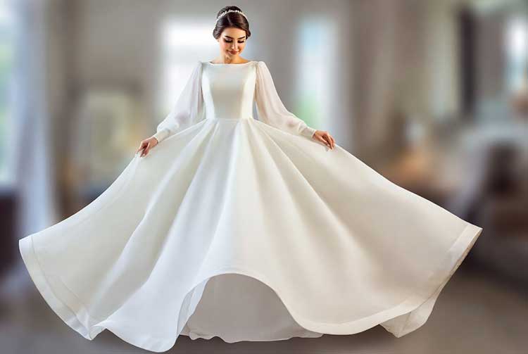 لباس عروس ساده 