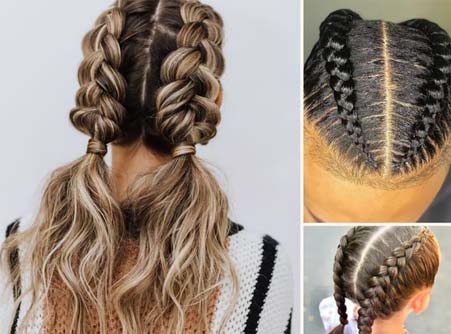 بافت هلندی دوتایی (Double Dutch Braids)