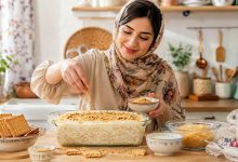 3 طرز تهیه شعریه با بیسکویت پتی بور (خوشمزه ترین) بدون شیرعسلی
