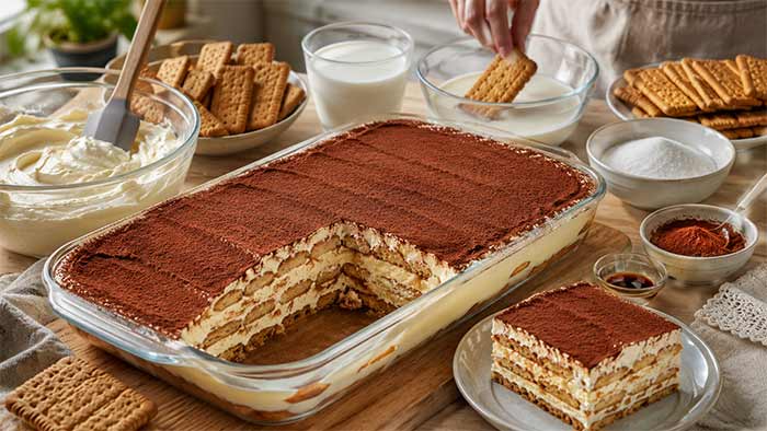 شعریه کلاسیک با کرم خامه‌ای و شیر معمولی