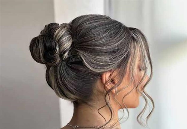 شینیون اروپایی ساده بالای سر