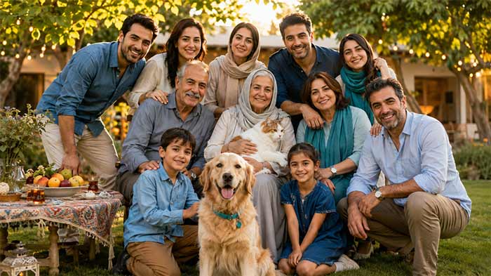 خانواده عکس دسته جمعی فامیلی